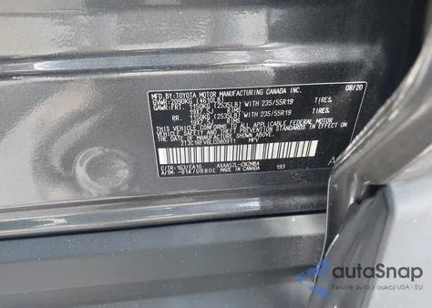 2020 Toyota Rav4 Xle Premium from USA, damaged, VIN 2T3C1RFV6LC080911